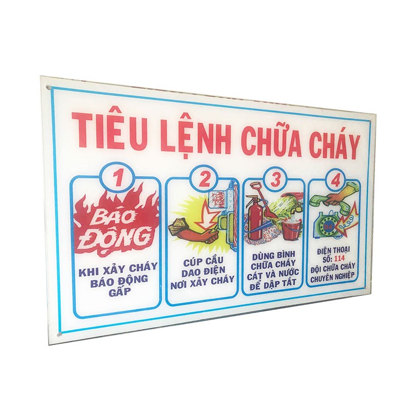 Tiêu lệnh nội quy PCCC bằng mica